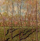 Trees in Winter View of Bennecourt by Claude Monet